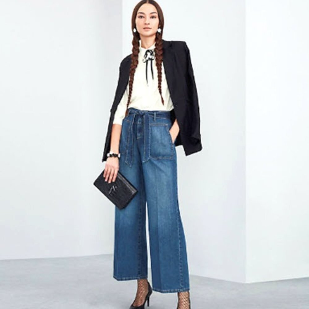 Vera Wang Soft Denim Trousers- NWT